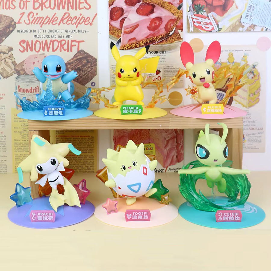 FUNISM Pokémon Jirachi Squirtle Bulbasaur Charmander, Anime-Figuren, Set / Bundle - Bild 2