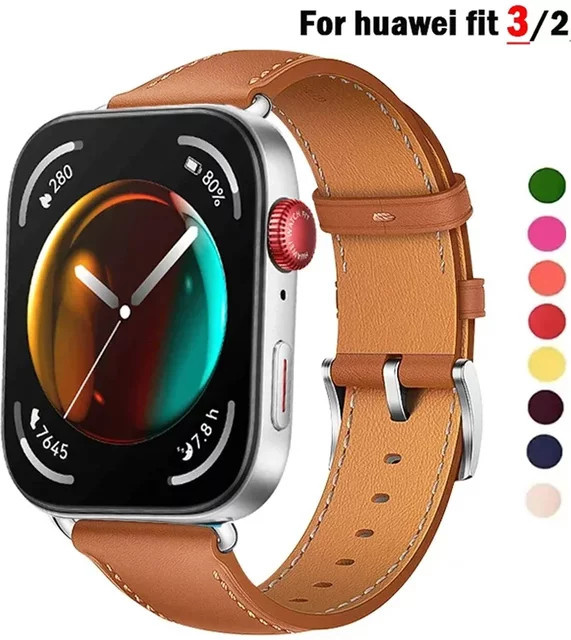Uhrenarmband Leder, retro, Unisex, für Huawei Fit 3 Smartwatch - Bild 1