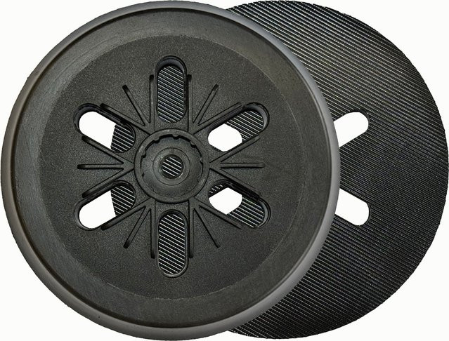 Bosch 6-Zoll 6-Loch-Schleifpad mit Klettverschluss und Trägerplatte für Schleifmaschinen GEX 150, GEX 150AC und GEX 150 Turbo - Bild 1