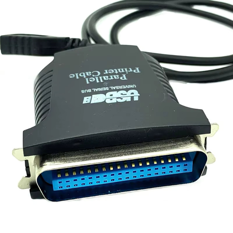 USB-zu-Parallel-Druckerkabel mit 36-poligem Adapter in Schwarz - Bild 4