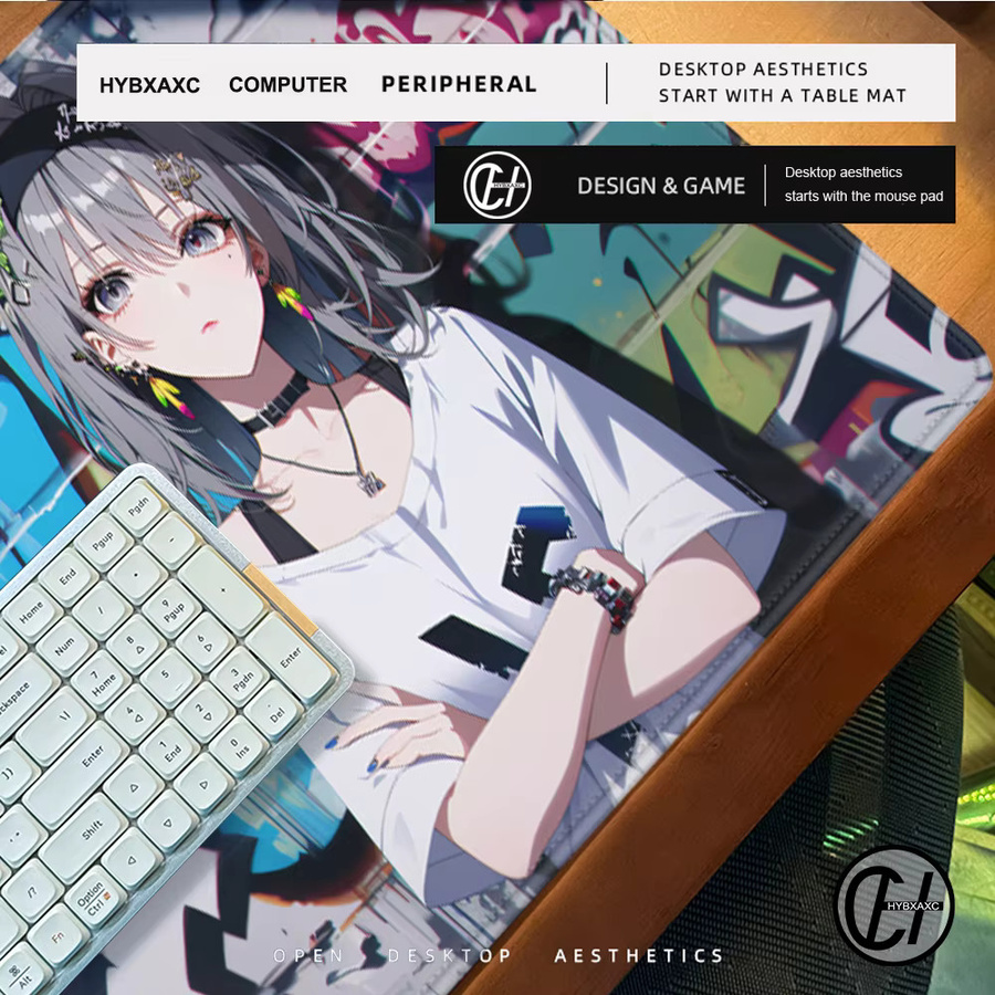 HYBXAXC Anime Mauspad Violet Evergarden aus Gummi in Multicolour für Gamer und Tastatur-PlayPad - Bild 5