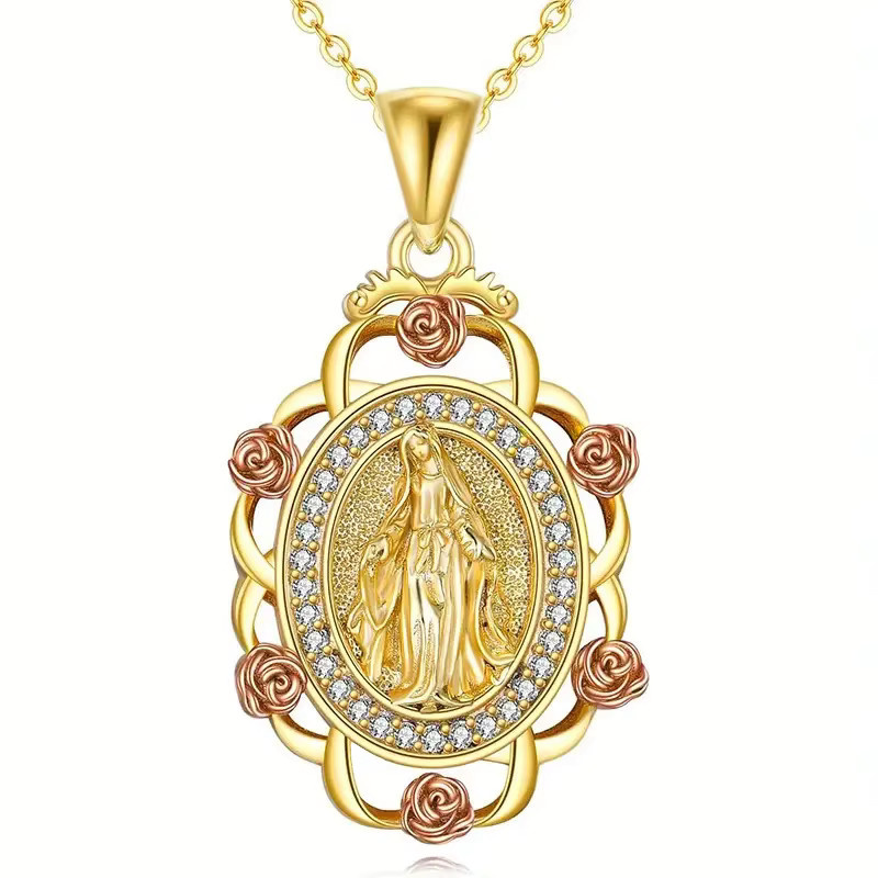 Huitan Halskette mit Anhänger, Gold, Zirkonia, Damen - Bild 2