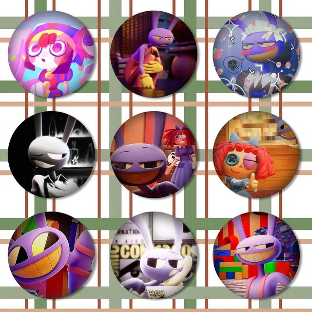 Broschen Manga-Icons, runde Cartoon-Broschen - Bild 1