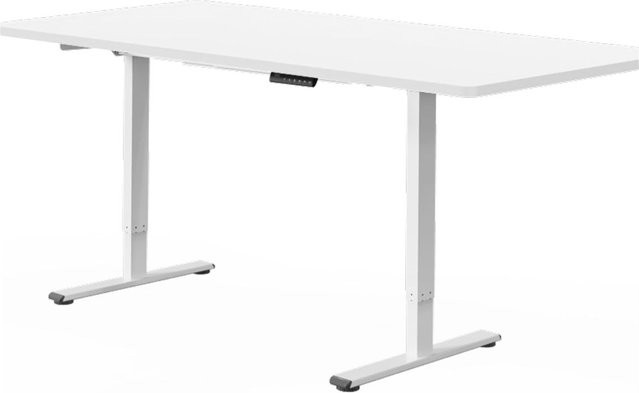 FlexiSpot Höhenverstellbarer Schreibtisch mit elektrischem Motor, Weiß, B/T/H: 166,9 x 85,8 x 6,2 cm - Bild 1