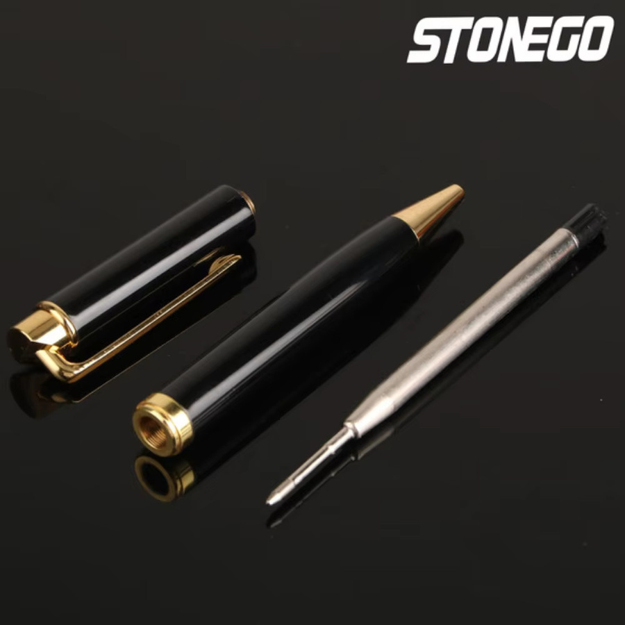 STONEGO Metall-Tintenroller mit 1,0 mm mittlere Spitze, nachfüllbar, Blau oder Schwarz - Bild 3