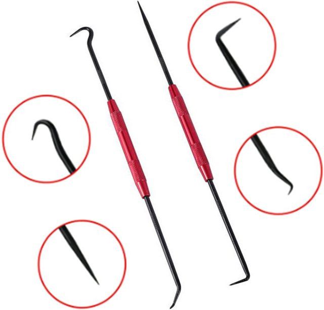 Adhere To Fly 2er-Set O-Ring Dichtungssatz und Öl-Dichtungs-Entferner Set in Rot für die Autoreparatur - Bild 1