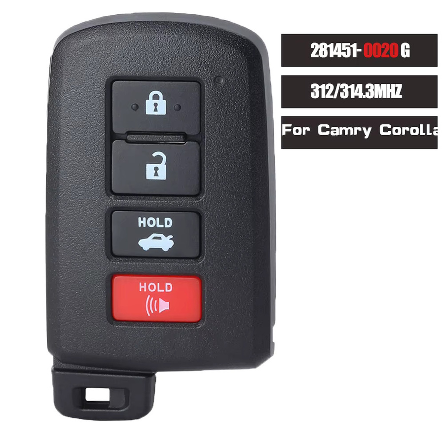 KEYECU Smart Remote Key Fob 0020 281451-0020 in Schwarz, 314,3 MHz 8A Keyless Go für Toyota Avalon Camry Corolla RAV4 Prius 2015 - 2019 - Bild 3
