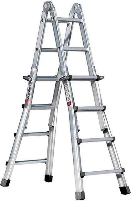 Euroline Alu-Vario-Klappleiter 4x4 in Silber aus Aluminium - Bild 2
