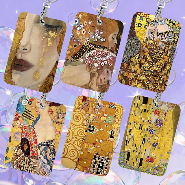 52TOYS Kartenhalter Leder, Der Kuss Gustav Klimt - Bild 1