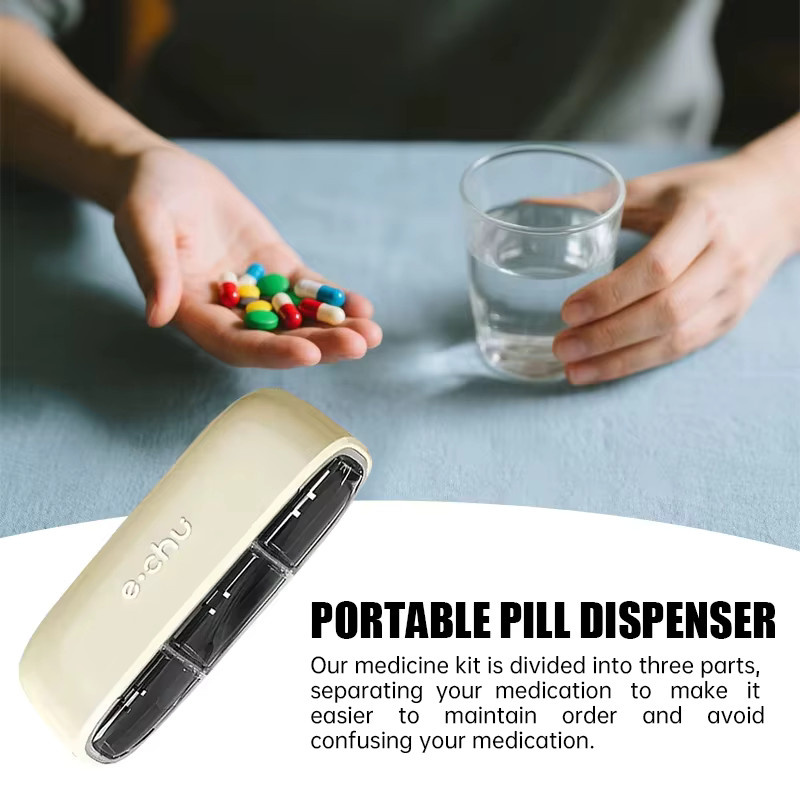 Untior Pillen-Organizer, 3-fach am Tag, Pillendose mit Fächern - Bild 5