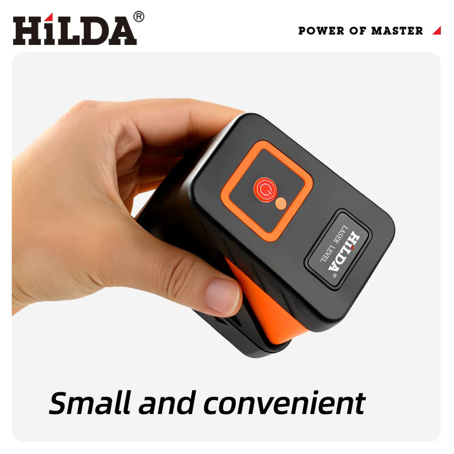 HILDA Mini Grüner Laser-Nivellierer Tragbarer Kompakter Selbstnivellierender Kreuzlinienlaser für DIY-Baumessungen - Bild 3