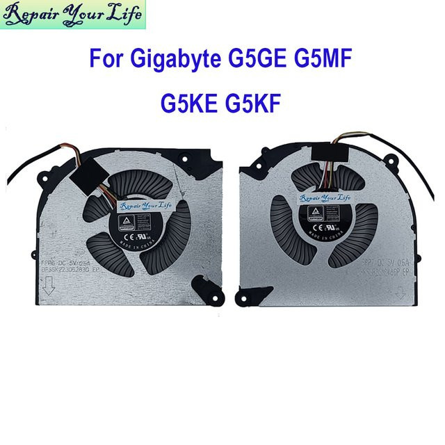 Gigabyte Gaming Laptop Kühlung CPU GPU Lüfter für G5 KF KE GE MF 2023 FPP6 DFS5K 22305283 Q FPP7 DFS5L32G16486P - Bild 1