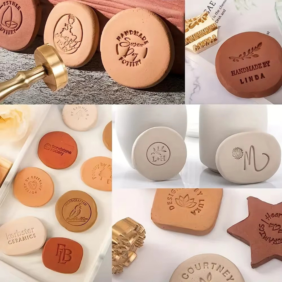 Personalisierter Keramikstempel für Ton mit individuellem Logo und Design in Multicolor - Bild 2