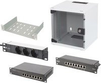 Digitus Netzwerkschrank 10 Zoll 6 HE Lichtgrau RAL 7035 - Bild 1
