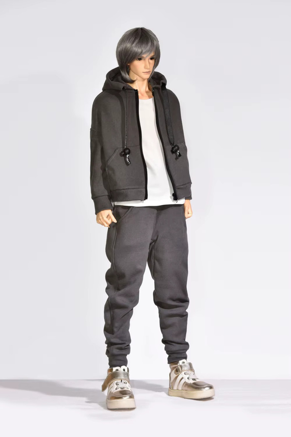 Taholicy Puppenkleidung, Weste, Hoodie, Jacke, Hosen Set, Grau - Bild 2