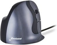 BakkerElkhuizen Evoluent D Large Ergonomische Vertikalmaus für Rechtshänder mit 6 Tasten und USB-Anschluss in Schwarz, Silber und Grau - Bild 1
