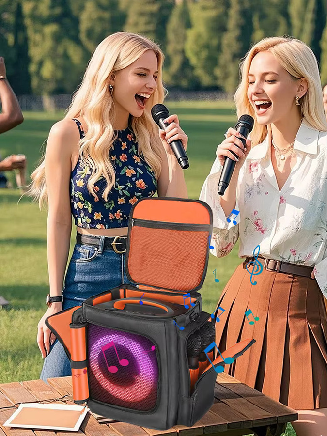 Stoßfeste Lautsprecher-Schutzhülle für JBL Partybox Encore Essential in Schwarz und Silber - Bild 6