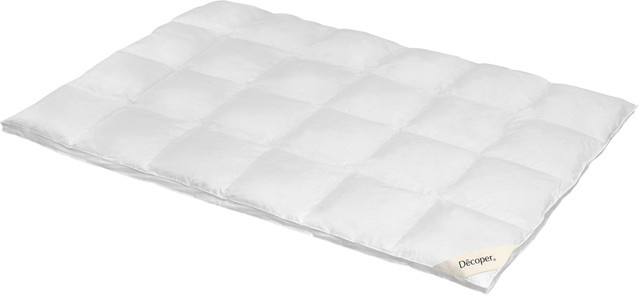 Decoper Daunendecke Weiß mit 90% Daunen und 10% Federn, Bezug aus 100% Baumwolle, B x L: 155 x 220 cm - Bild 1