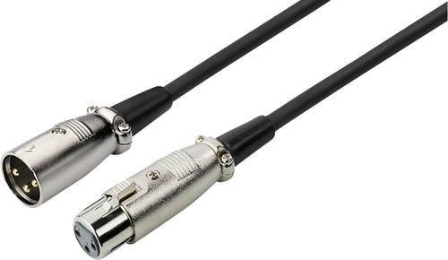 Monacor MEC-100/SW XLR Kabel Schwarz, Länge: 1 m, 1x XLR-Stecker zu 1x XLR-Buchse - Bild 1