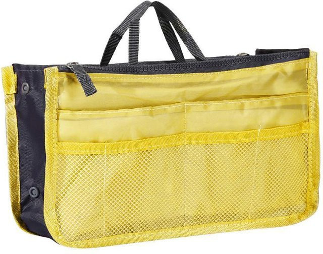 YJSTY Kosmetiktasche mit Doppel-Reißverschluss, Gelb, Damen - Bild 1
