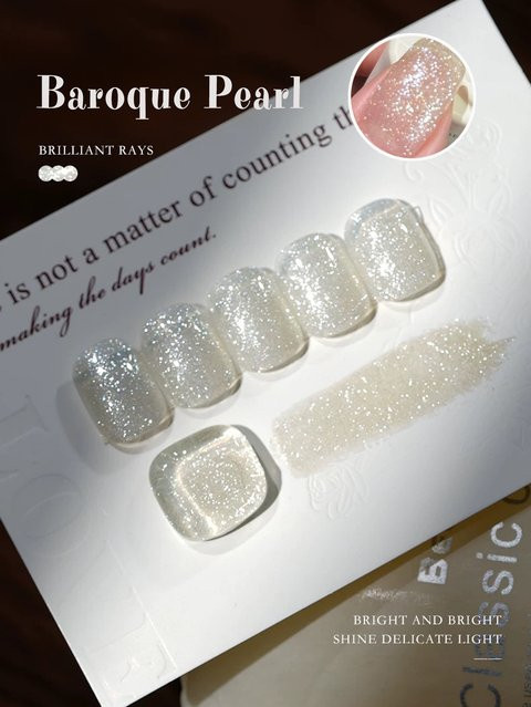 SHAKA Gel-Nagellack, Weiß, Schimmernd - Bild 1