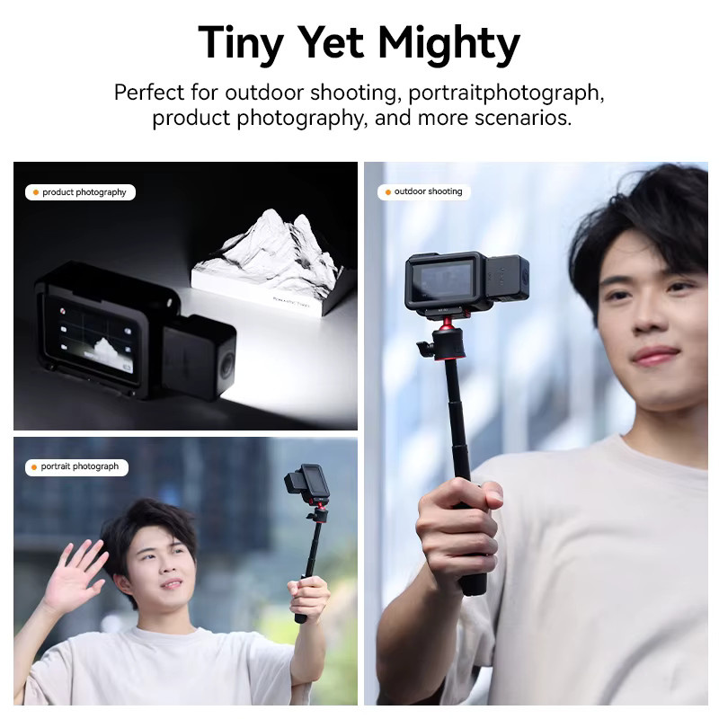 Ulanzi LM18 LED-Videoleuchte in Schwarz, IPX5 wasserdicht und magnetisch, 5600K, passend für DJI Osmo Action 5/4/3 und Osmo Pocket 3 - Bild 2