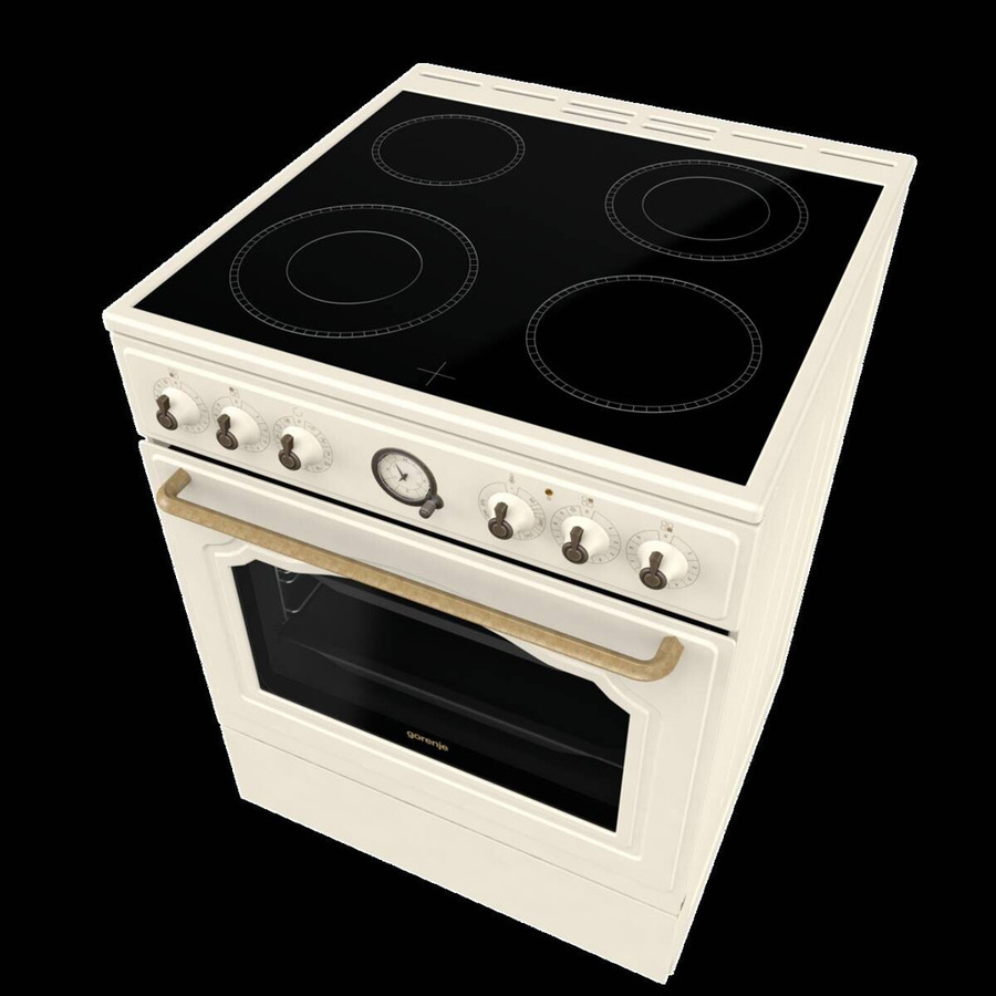 Gorenje Retro-Elektroherd GECS6B70CLI mit Glaskeramikkochfeld in Beige, B/H/T: 60 x 85 x 60 cm - Bild 4