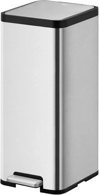 PROREGAL Treteimer aus mattgrauem Edelstahl in Silber, 30 Liter, H x B x T: 66,5 x 32,1 x 37,3 cm - Bild 1