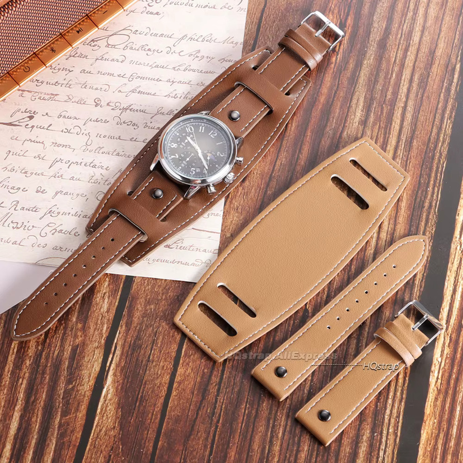 HQstrap Uhrenarmband Leder, Vintage, Unisex - Bild 2