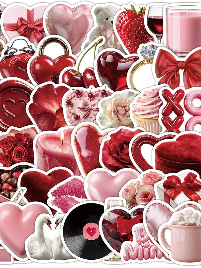 Rspctou Valentinstag Cartoon-Graffiti-Aufkleber, 10-teiliges Set, multicolour - Bild 5