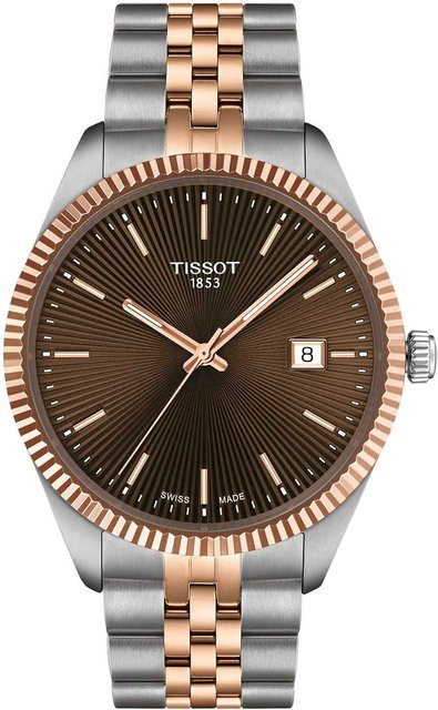 Tissot Herrenuhr, Quarz, Edelstahl, Braun, 40 mm, 10 ATM - Bild 1