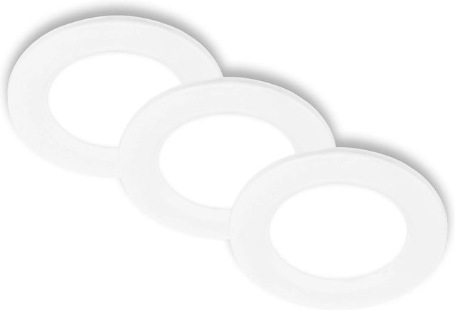 Briloner 3er Set LED Einbaustrahler in Weiß mit coolweißem Licht für den Wohnbereich - Bild 1