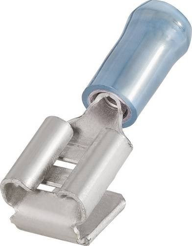 TE Connectivity 9-160463-2 Flachsteckhülse mit Abzweig, Blau, Steckbreite: 6,3 mm, Steckdicke: 0,8 mm, 180° Teilisoliert - Bild 1