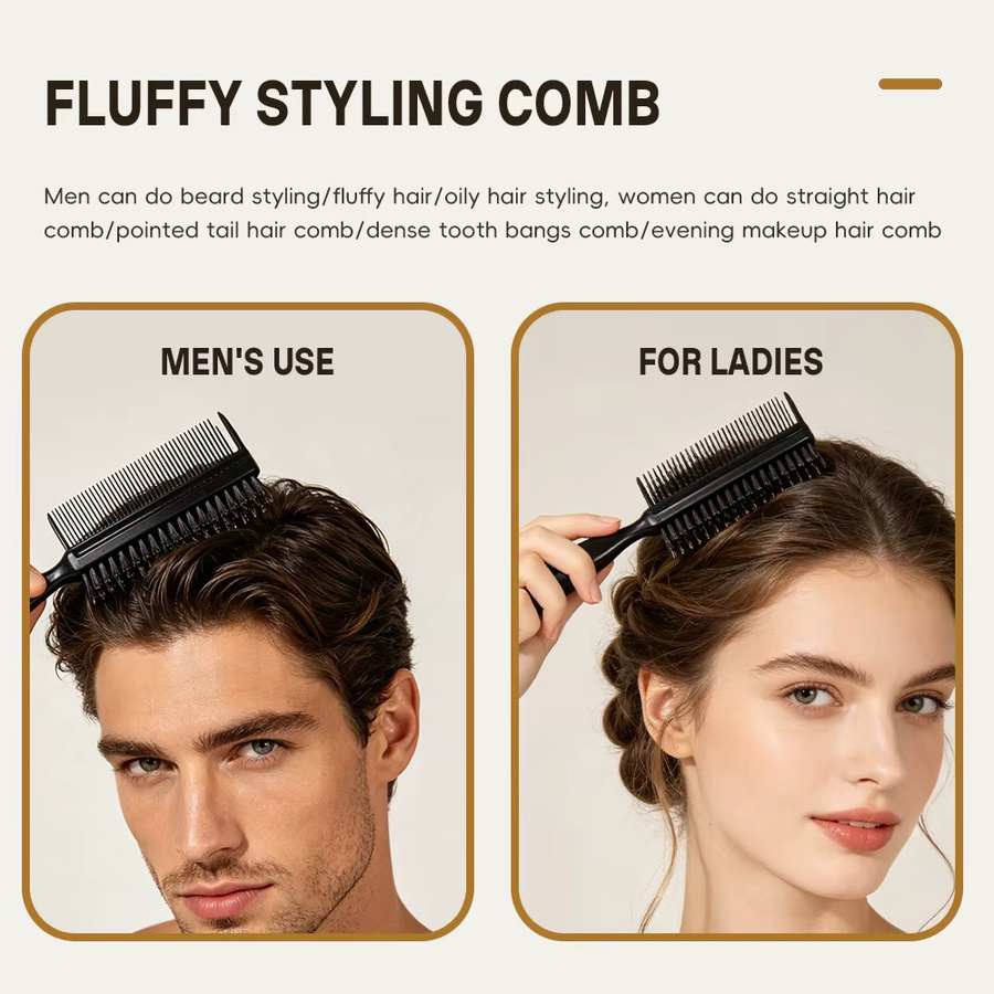 Haarkamm-Set für Herren, Effilierkamm, Ölkamm, Spitzbürste - Bild 3
