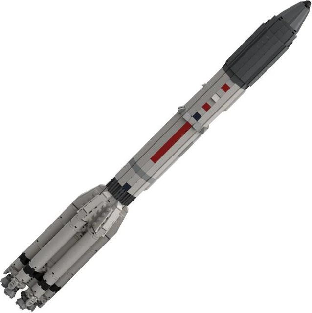 Yiran toy MOC Proton M Rakete Saturn V Bausteine 1:110 Maßstab ab 14 Jahren - Bild 1