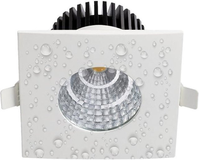 LED Einbauspot 6W quadratisch weiß IP65 wasserdicht - Bild 1