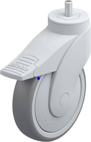 Blickle Lenkrolle mit Feststeller 745109 LWGX-TPA 126XKF-FI-GSX10, Farbe: Grau/Silber, Rad-Durchmesser: 125 mm, Tragfähigkeit: 110 kg - Bild 1
