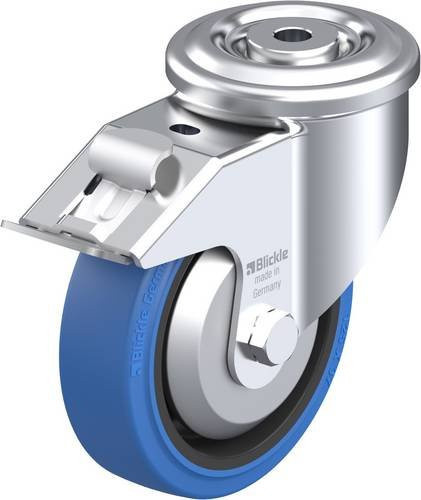 Blickle LKR-POEV 125KA-FI-SB-FA Lenkrolle mit Feststeller in Blau und Schwarz, Rad-Durchmesser: 125 mm, Tragfähigkeit: 250 kg - Bild 1