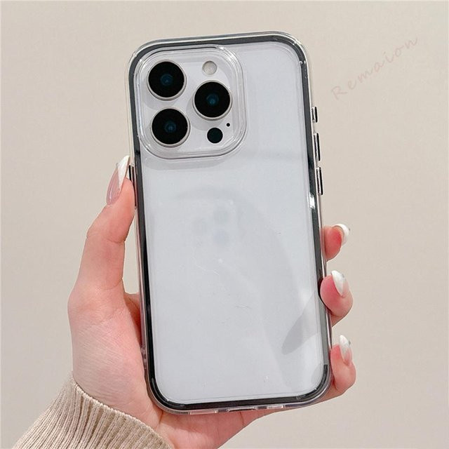 Transparente Candy Silikon Handyhülle für Apple iPhone 16 15 14 13 12 11 Pro Max Plus und 16E, stoßfester Schutz in Transparent - Bild 1