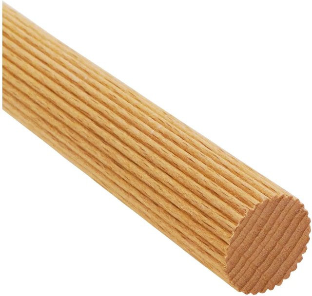 Riffelstab aus Buche von Döllken Profiles in Braun, Durchmesser: 12 mm, Länge: 1000 mm - Bild 1