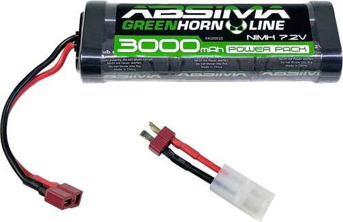 Absima Modellbau-Akkupack NiMh 7.2V 3000 mAh in Schwarz mit 6 Zellen, Hardcase und Tamiya-Buchse - Bild 1