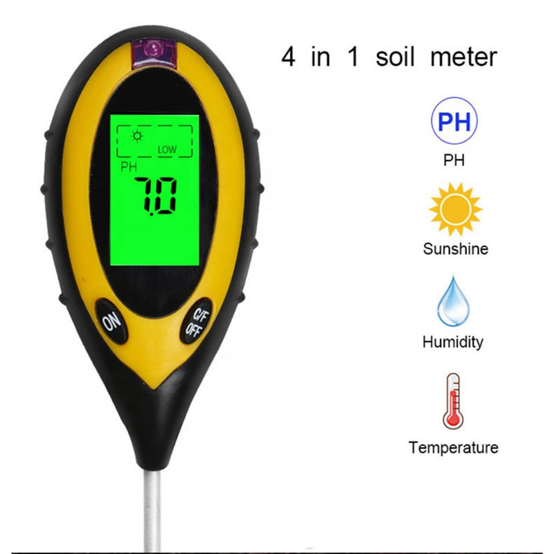 Kkmoon 4-in-1 Bodenuntersuchungsinstrument in Gelb für Garten, Rasen und Gemüsegarten zur Messung von Licht, Temperatur, Luftfeuchtigkeit und pH-Wert - Bild 9