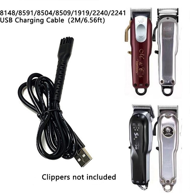 Wahl USB-Ladekabel 5V mit USB-A und USB-C Anschluss für Haarschneider Modelle 8148, 8591 und 8504 in Schwarz - Bild 1