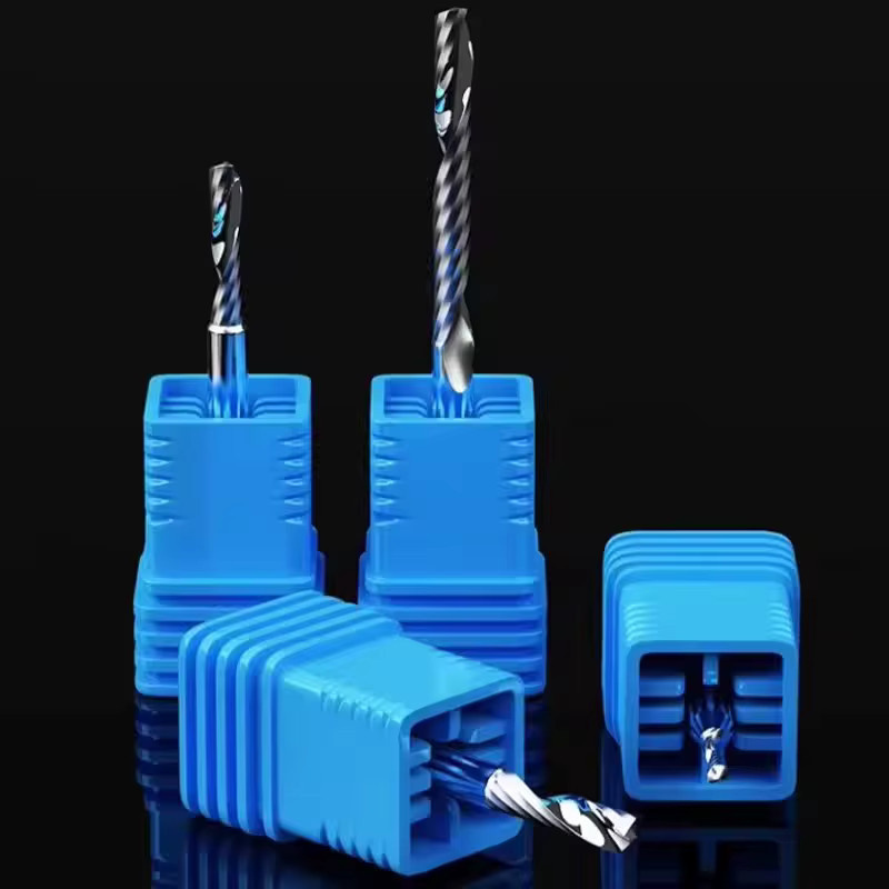 HUHAO 10er Set Spirale Fräser für CNC Gravur und Holzbearbeitung, Farbe: Silber, Schaftdurchmesser: 3,175 mm, Durchmesser: 4 mm, 6 mm, 8 mm und 10 mm - Bild 3