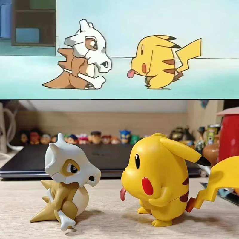 Bandai Pokémon Pikachu Cubone Grimace Figur, 7 cm, Kunststoff - Bild 3