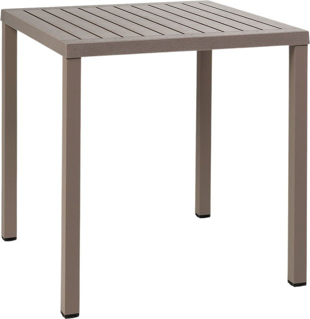 Nardi Cube 70 Tisch aus pulverbeschichtetem Aluminium in Beige, höhenverstellbar - Bild 1