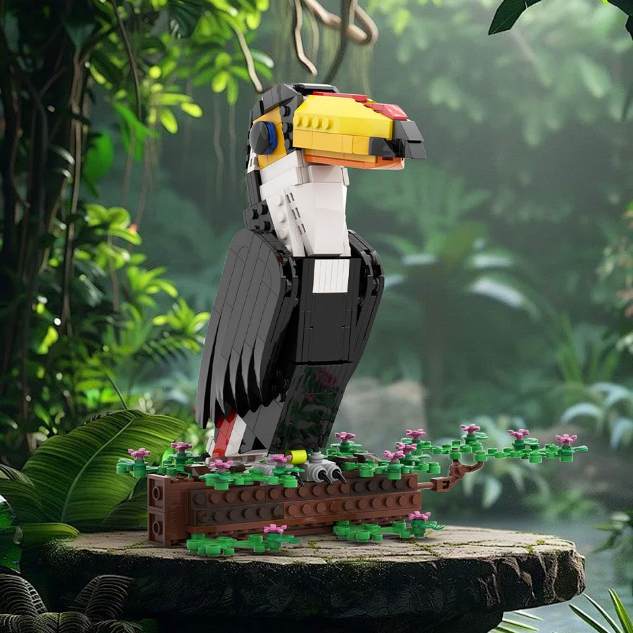 MOC Toco-Tukan Bausteine Modell, Lernspielzeug, ab 14 Jahre - Bild 2