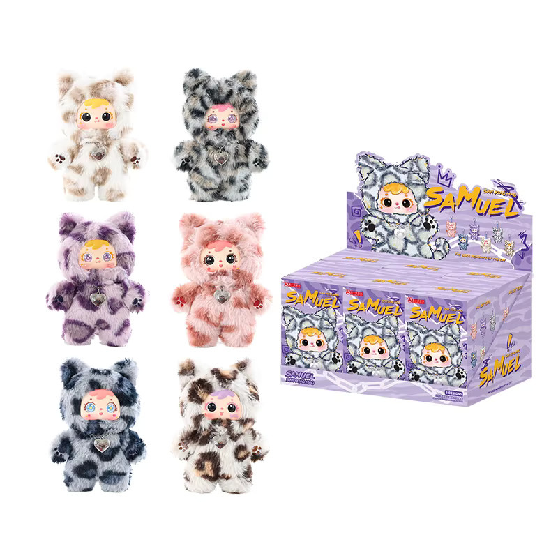 Samuel Meow's Cool Moments Plüsch Blind Box Vinyl Überraschungsfigur als bunter Taschenanhänger oder Desktop-Ornament - Bild 5