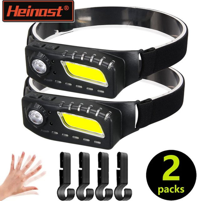 Heinast Tragbarer Induktionsscheinwerfer in Schwarz mit wiederaufladbarem Akku und IPX4 Wasserdichtigkeit für Outdoor, Camping und Nachtangeln - Bild 1
