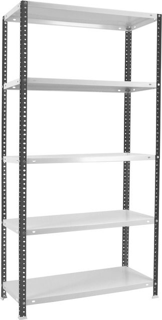 PROREGAL Schraubregal Panda Tall in Anthrazit-Weiß mit 5 Fachböden, H x B x T: 200 x 110 x 40 cm - Bild 1